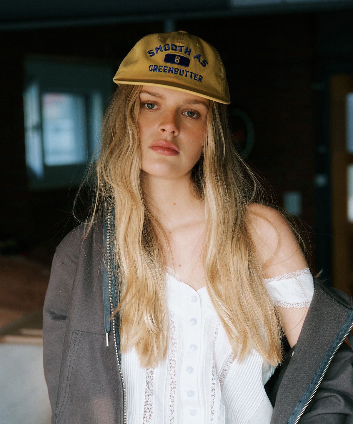 그린버터(GREENBUTTER) Pop Logo Cap (Yellow)