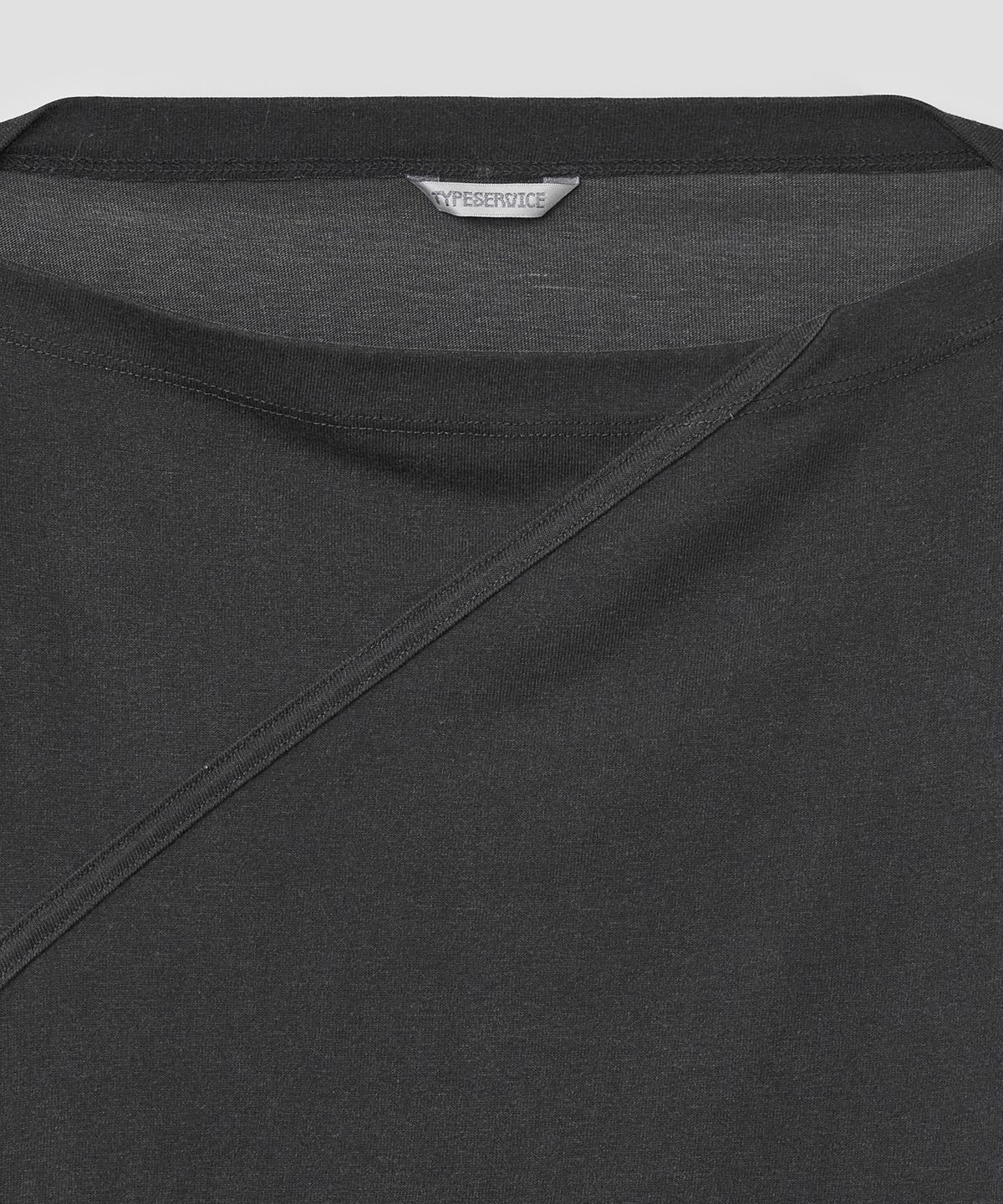 타입서비스(TYPESERVICE) Slit Cut Paneled Top [Charcoal]