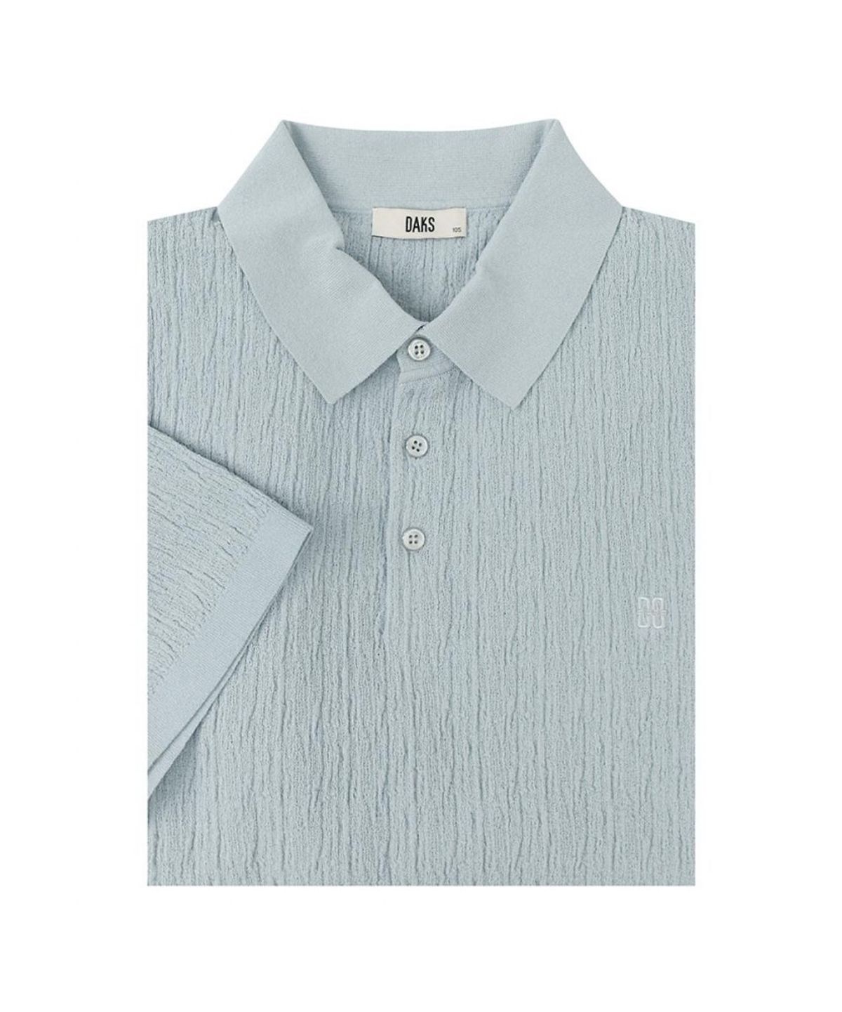 닥스셔츠(DAKS SHIRTS) 면혼방 플리츠 조직감 솔리드 카라니트_DMS1SWTS106B1