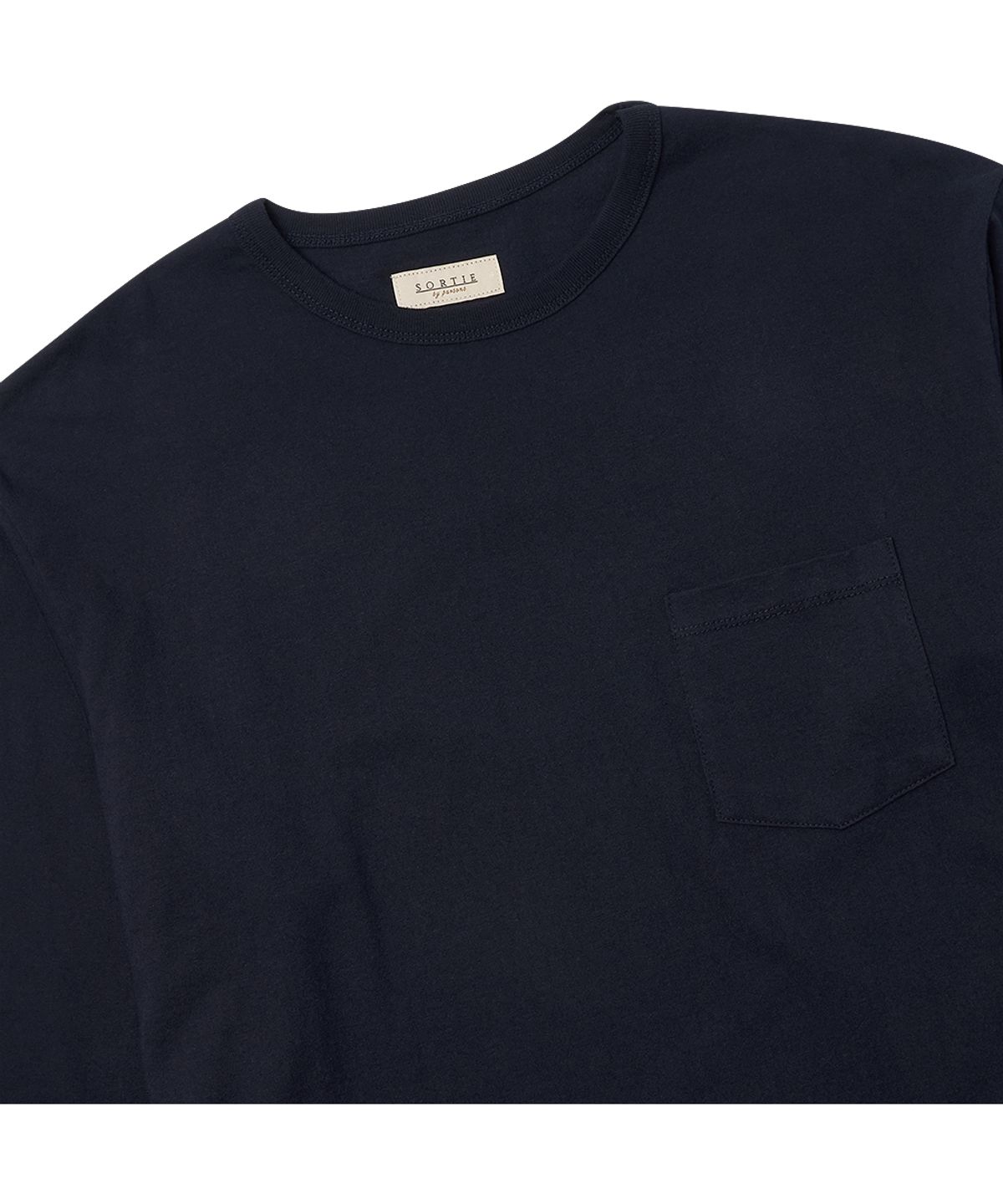 솔티(SORTIE) Essential Comfort Poket Long Sleeve (Navy)