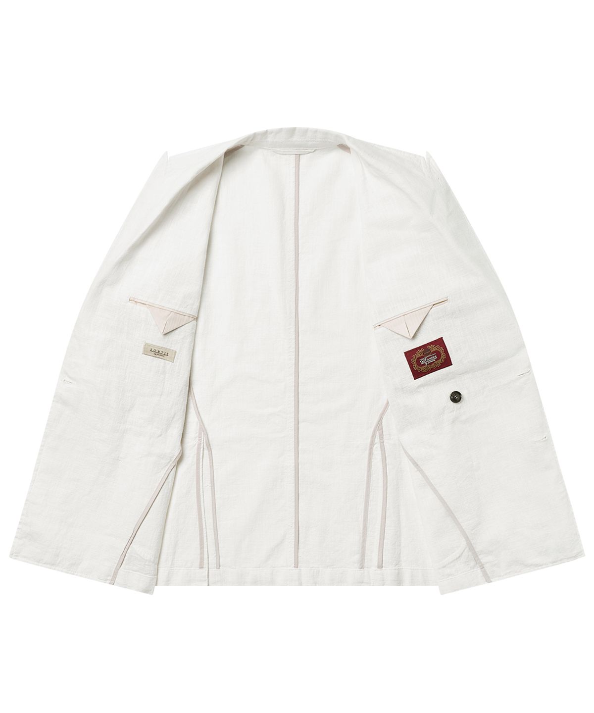 솔티(SORTIE) 6B Linen Washed Double Jacket (Ivory)