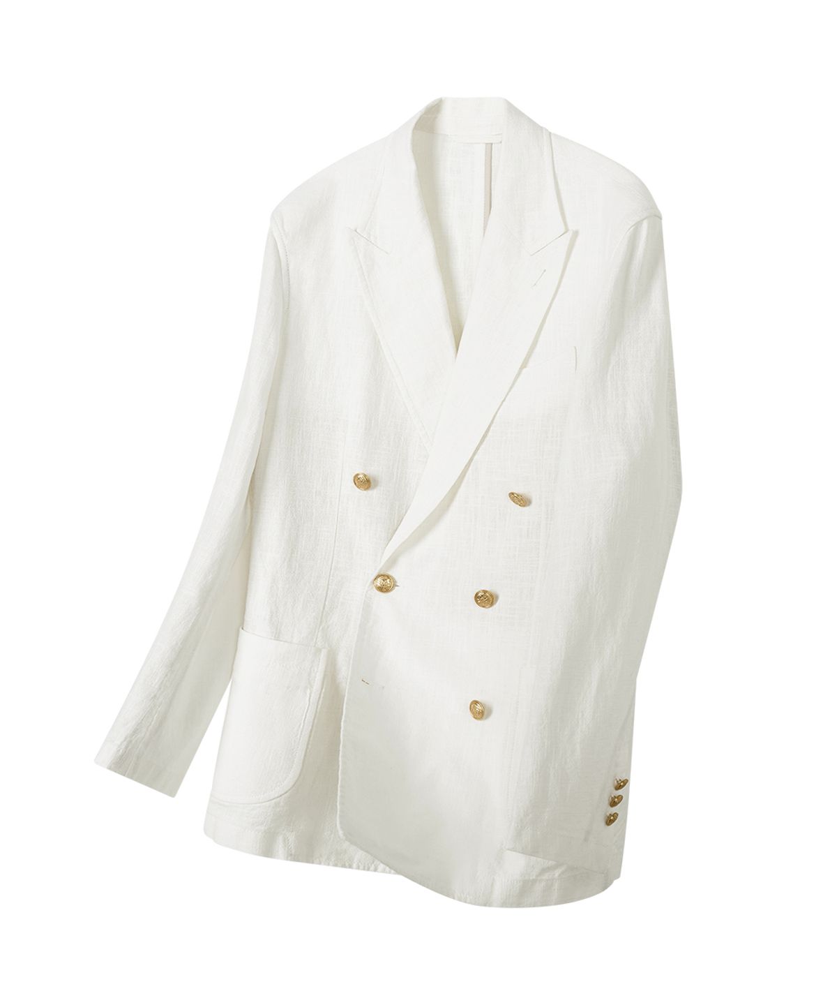 솔티(SORTIE) 6B Linen Washed Double Jacket (Ivory)