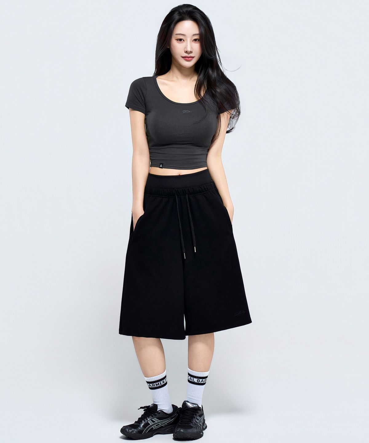피지컬가먼츠(PHYSICAL GARMENTS) P5071 우먼 레이어드 버뮤다팬츠 [3COLOR]