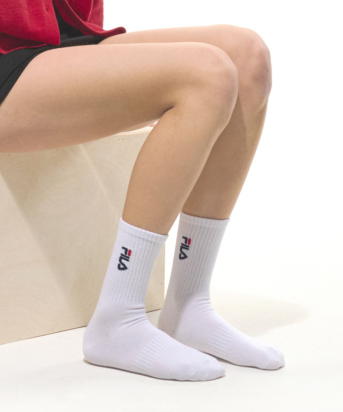 휠라 골프(FILA GOLF) 타이포 로고 크루 5족 (3colors)
