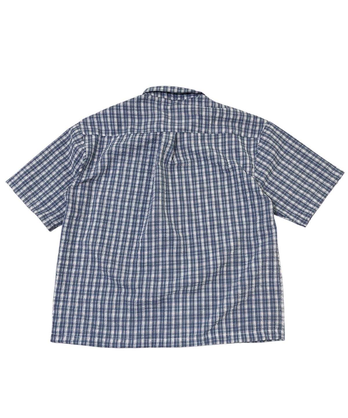 스케이터락(SK8ER ROCK) Star Seersucker Check Shirt ((Light blue))