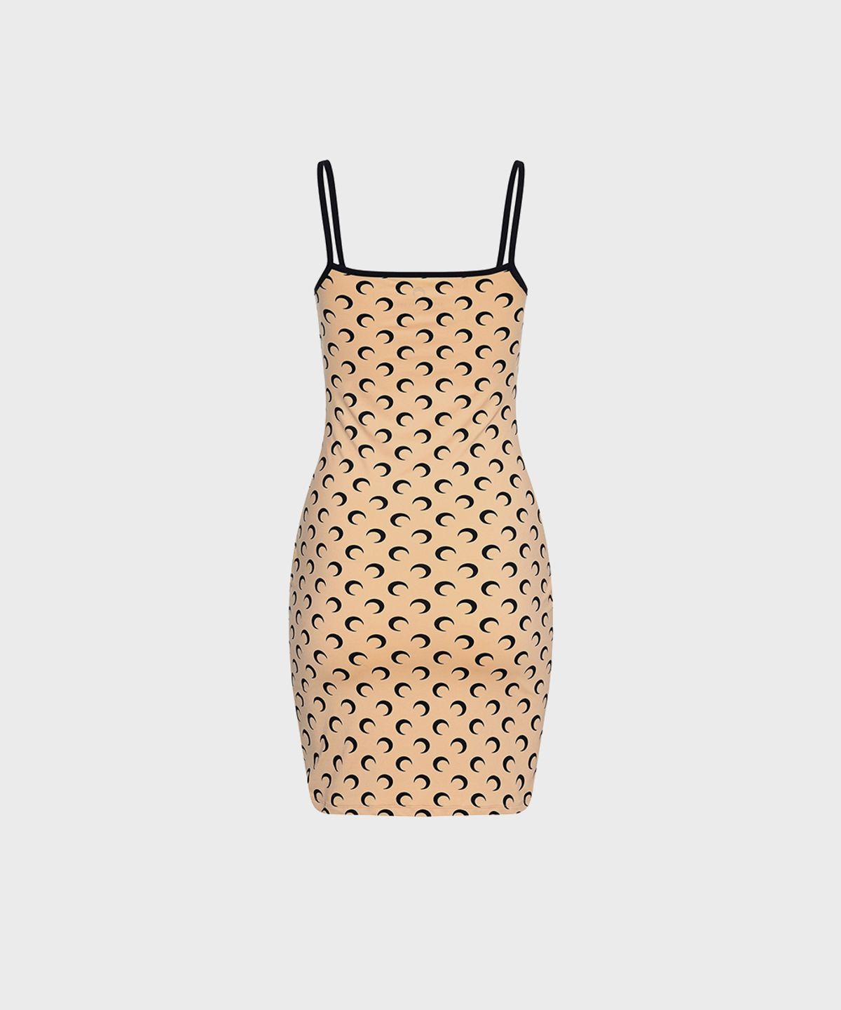 마린 세르(MARINE SERRE) (W) 문 프린티드 저지 미니 드레스 탄 MOON PRINTED JERSEY MINI DRESS TA10 TAN
