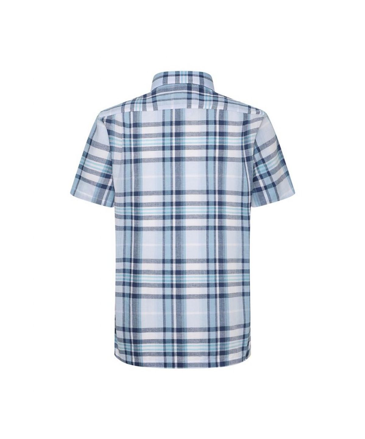 닥스셔츠(DAKS SHIRTS) 린넨혼방 미디움체크 캐주얼 반팔셔츠 레귤러핏_DLS2SHCS431B1