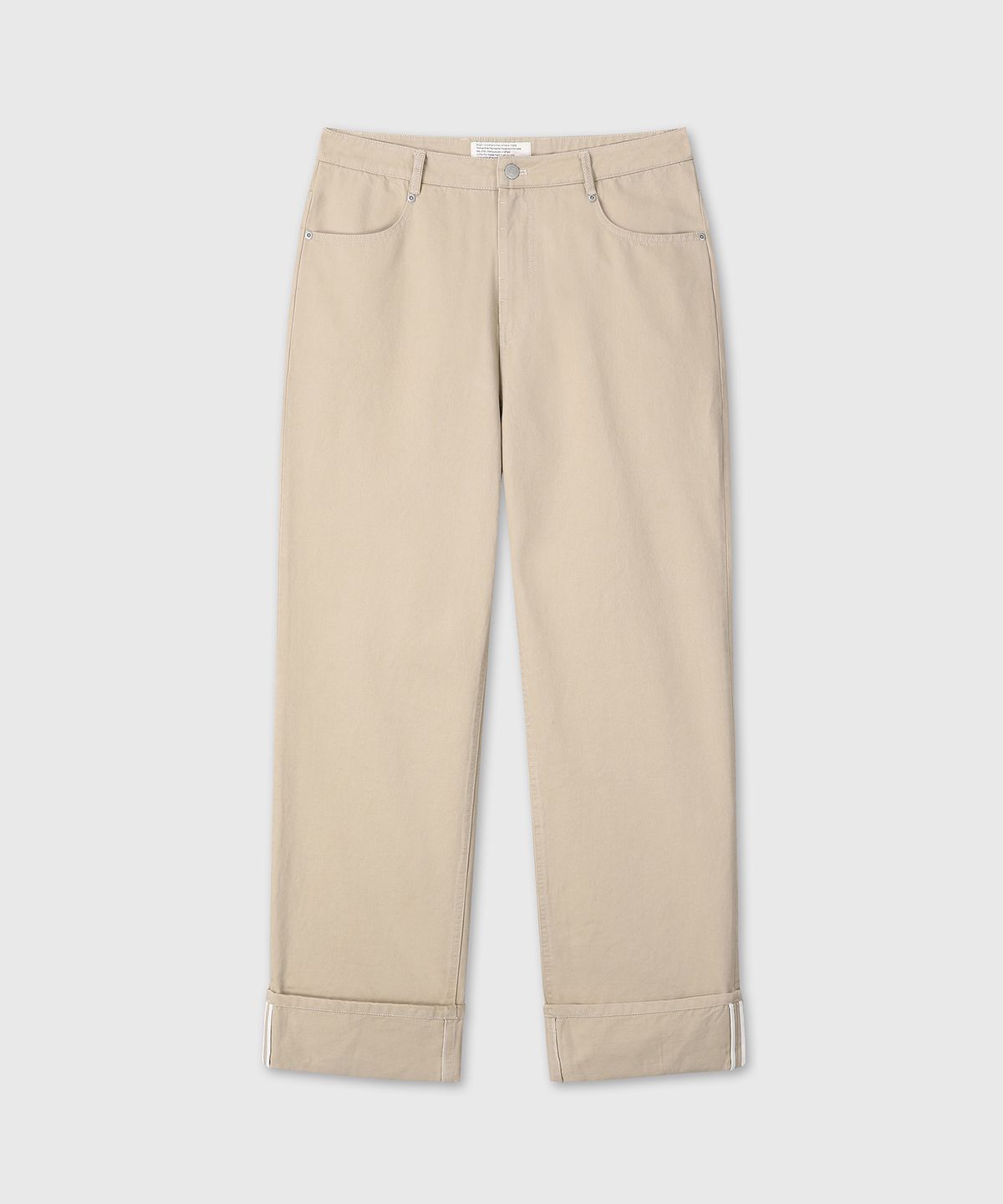 다이브인(DIVEIN) STRAIGHT TURN-UP COTTON CHINO (BEIGE)