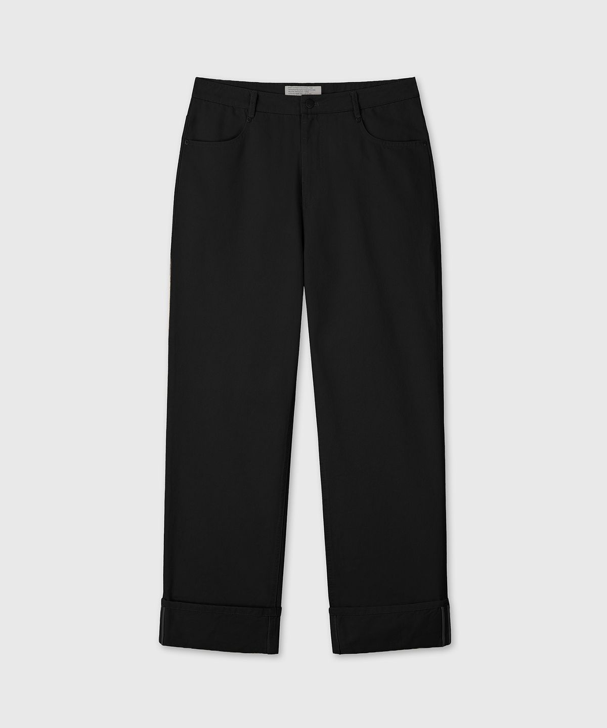 다이브인(DIVEIN) STRAIGHT TURN-UP COTTON CHINO (BLACK)