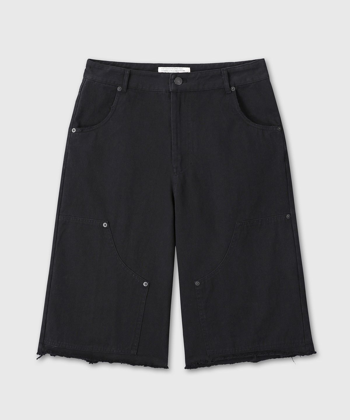 다이브인(DIVEIN) WASHED COTTON BERMUDA PANTS (BLACK)
