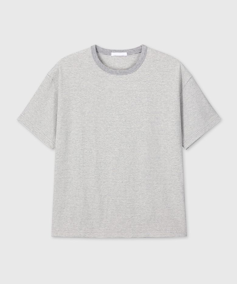 UNIFORM STRIPE T-SHIRTS (MELANGE/GRAY)