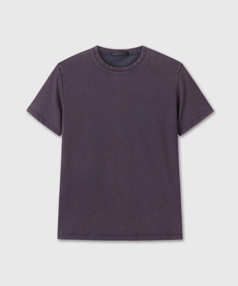 WASHED REGULAR FIT T-SHIRTS (DARK PURPLE)