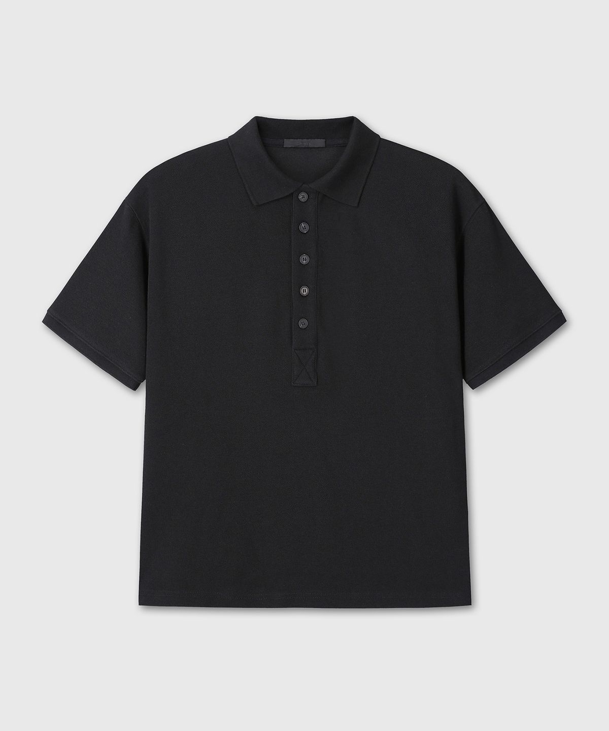 다이브인(DIVEIN) REGULAR POLO CROP T-SHIRTS (BLACK)