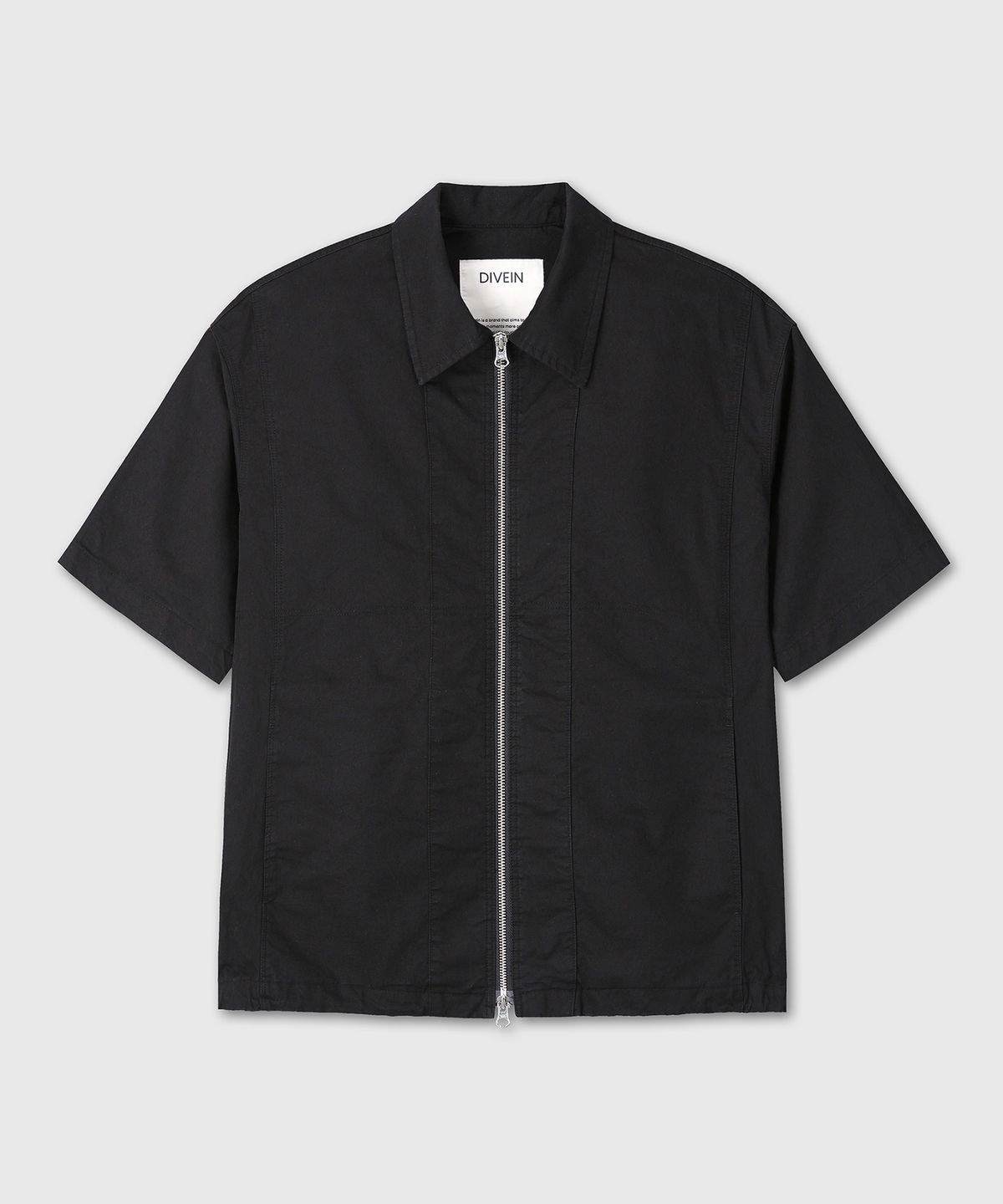 다이브인(DIVEIN) WASHED VINTAGE HALF SHIRKET (BLACK)