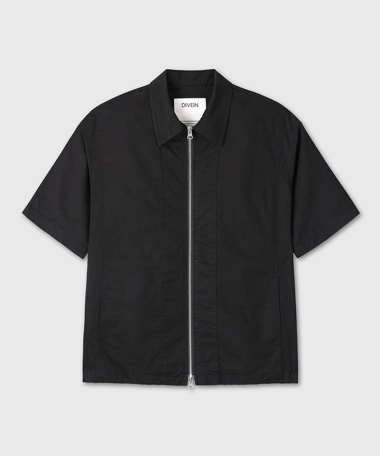 WASHED VINTAGE HALF SHIRKET (BLACK)