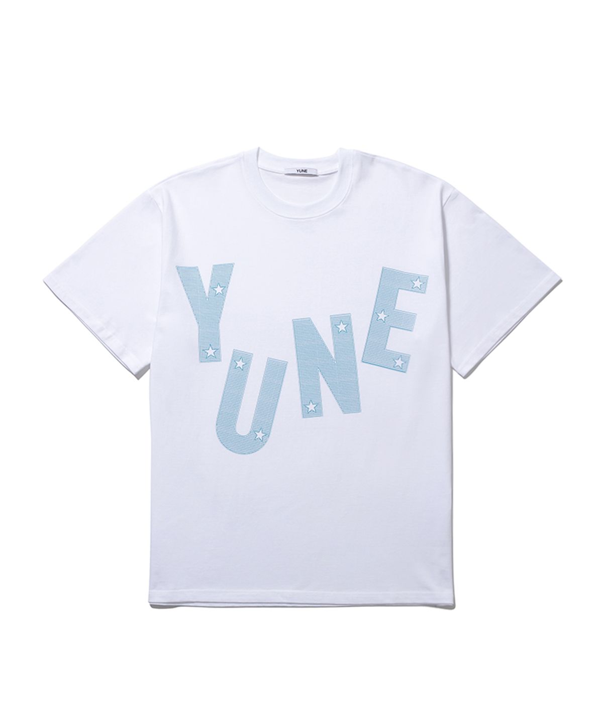 유네(YUNE) Grid Star Logo Tee_[White]