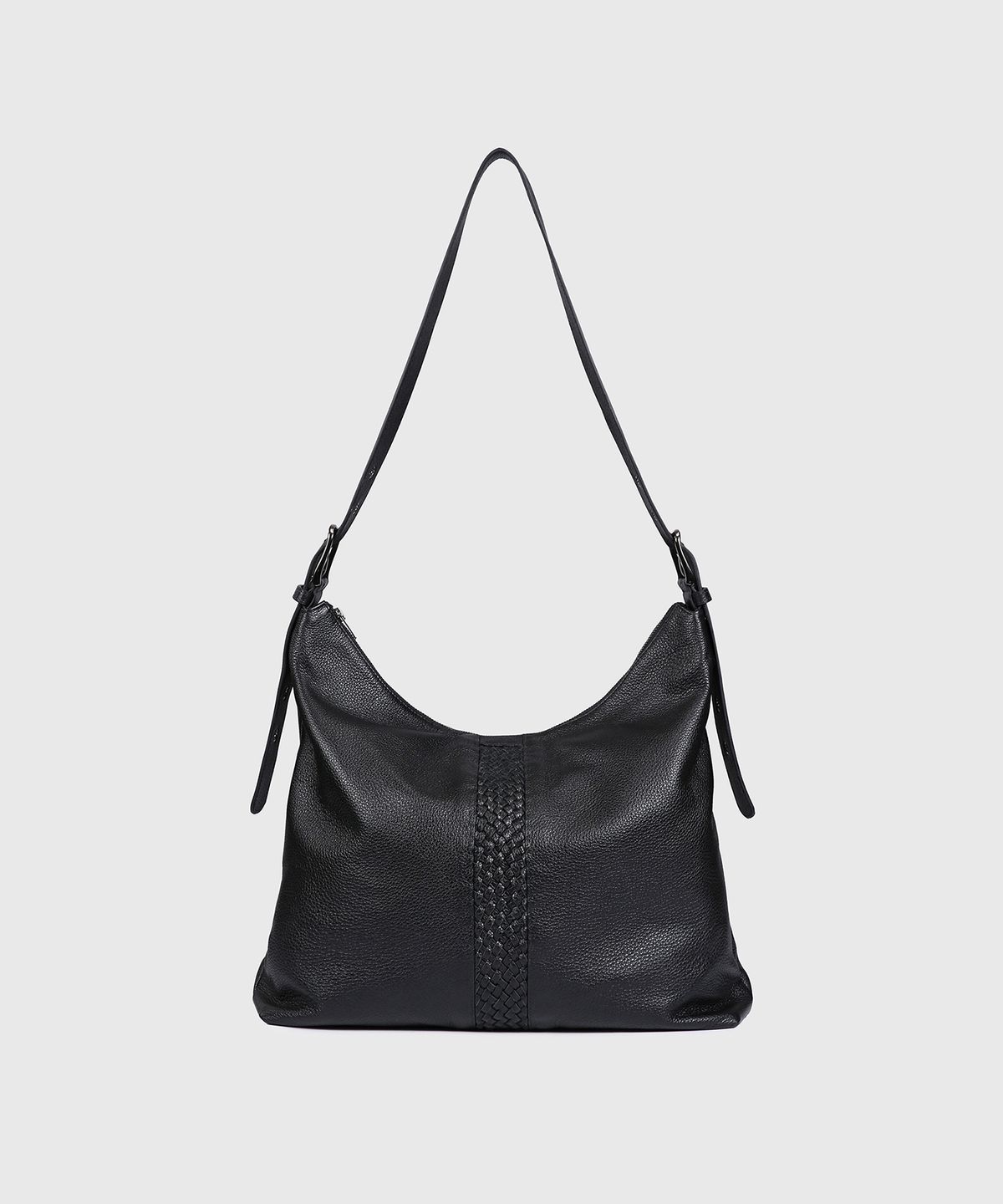 다이브인(DIVEIN) LEATHER LINE SHOULDER BAG (BLACK)