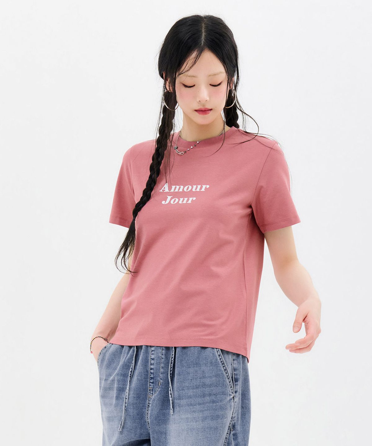 체이스컬트(CHASECULT) 여성 에센셜 레터링 반팔 티셔츠-FBZG5853C0P