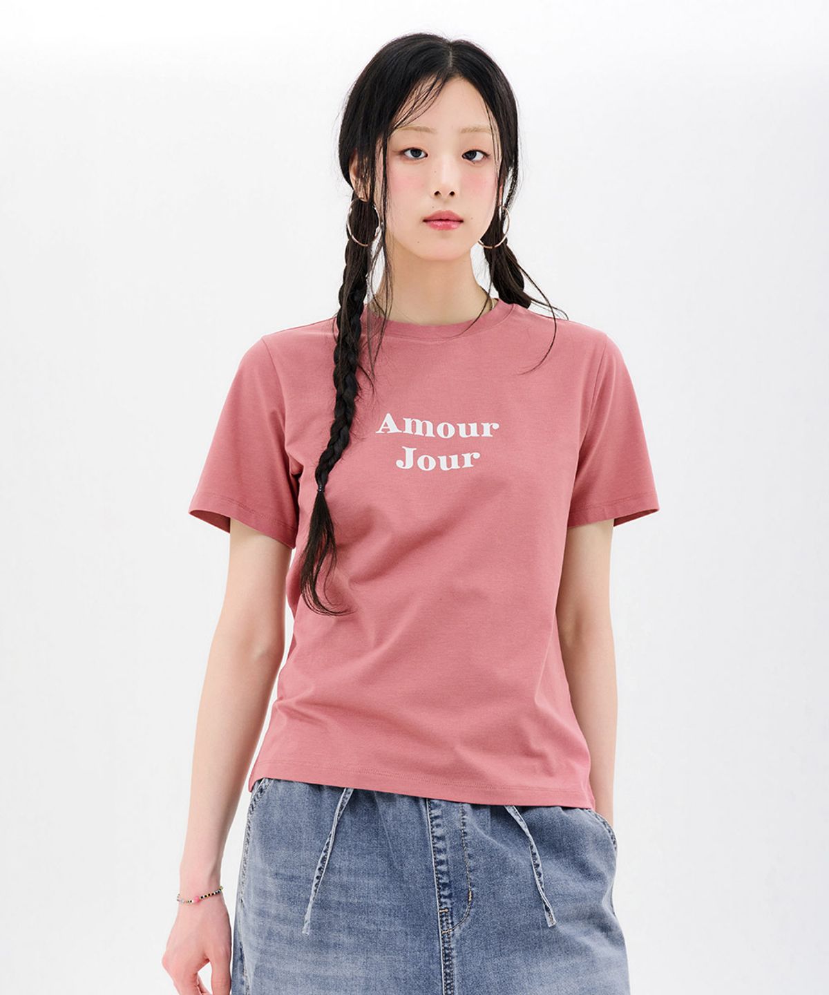 체이스컬트(CHASECULT) 여성 에센셜 레터링 반팔 티셔츠-FBZG5853C0P