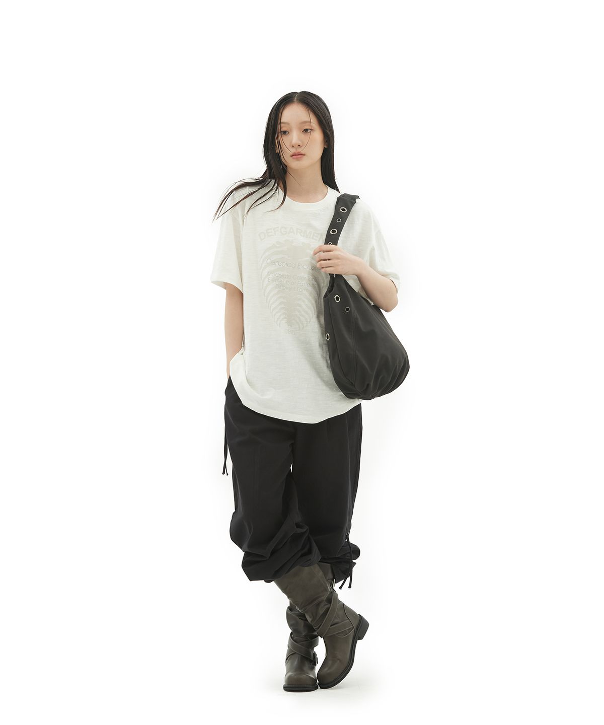 데프가먼츠(DEFGARMENTS) SAGGING ZIPPER POCKET PANTS [2COLOR]