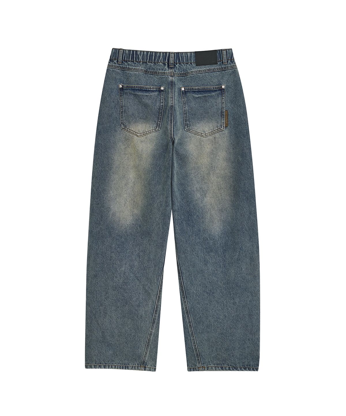 데프가먼츠(DEFGARMENTS) EMBOSSED WASHING CURVED DENIM [DENIM]