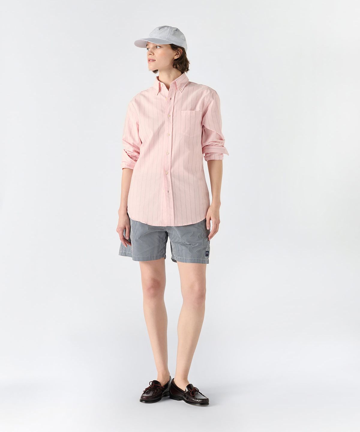 노아(NOAH) (U) 라이트웨이트 옥스포드 셔츠 핑크 멀티 LIGHTWEIGHT OXFORD SHIRT PINK MULTI