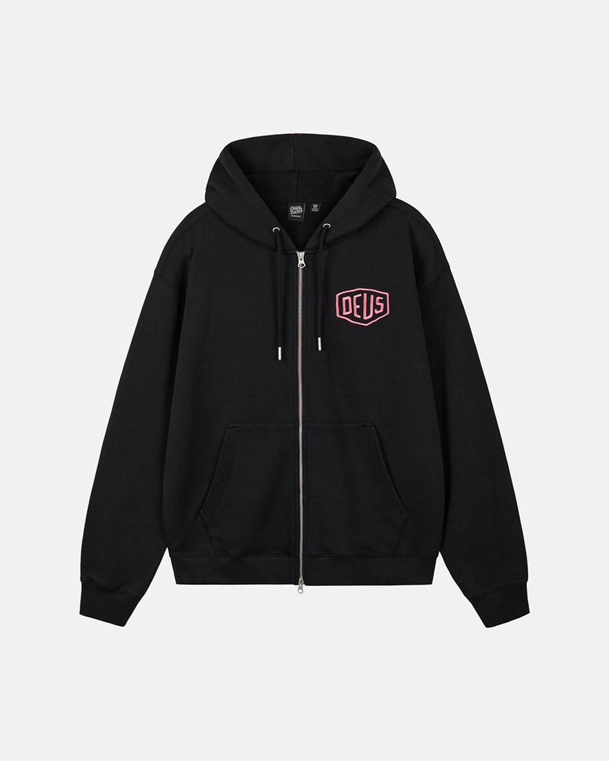 데우스 엑스 마키나(DEUS EX MACHINA) Tokyo College Address Zip Hoodie_Black