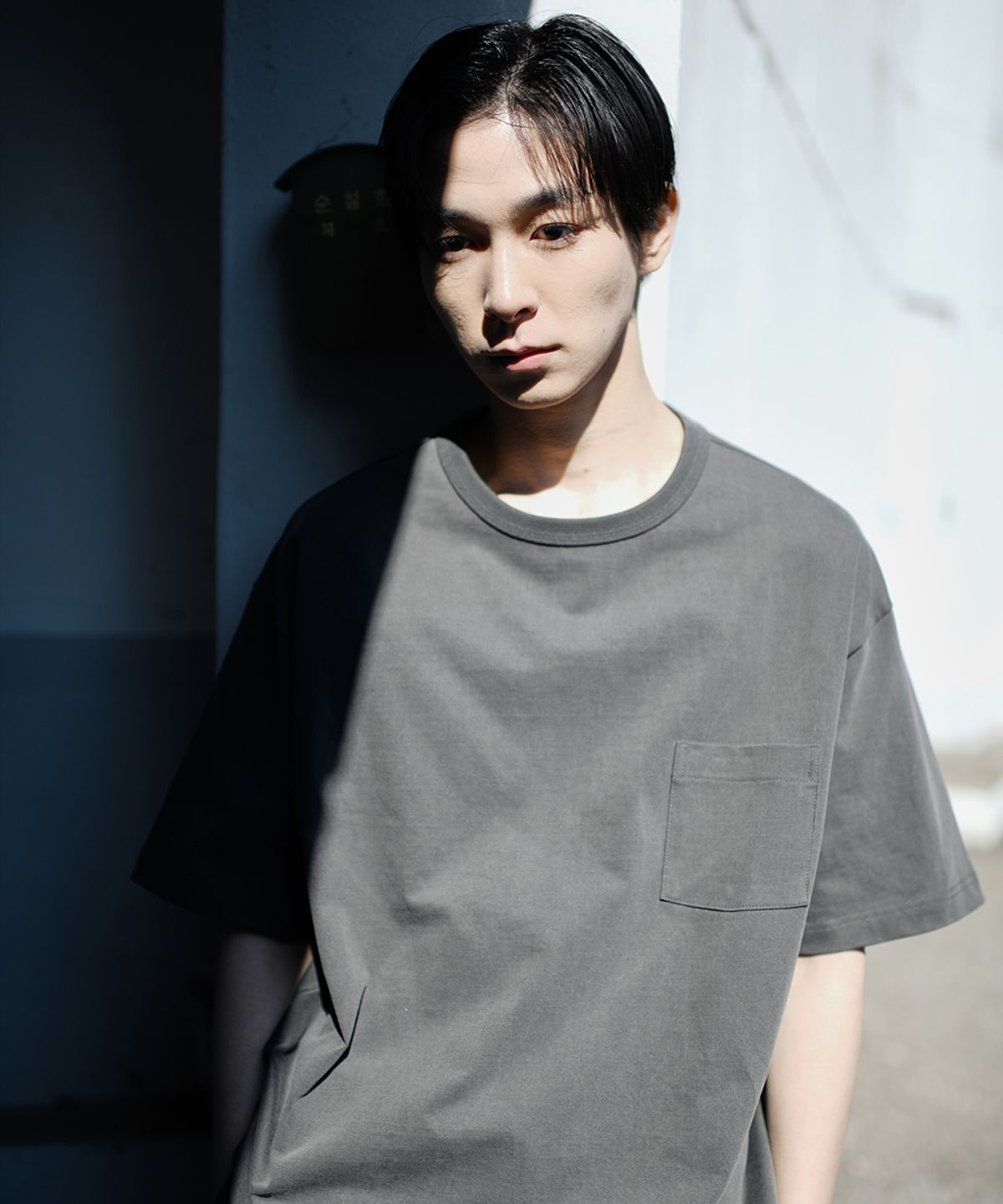 히즈핸더(HISHANDER) VINTAGE FADE S/S TEE BLACK