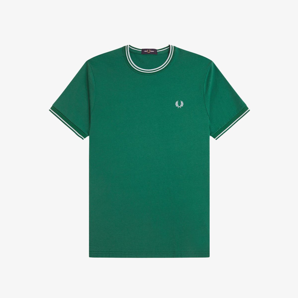 프레드페리(FRED PERRY) [Sharp] 트윈 팁 티셔츠 - 스포츠그린/라이트아이스 AFPM2611588-81B