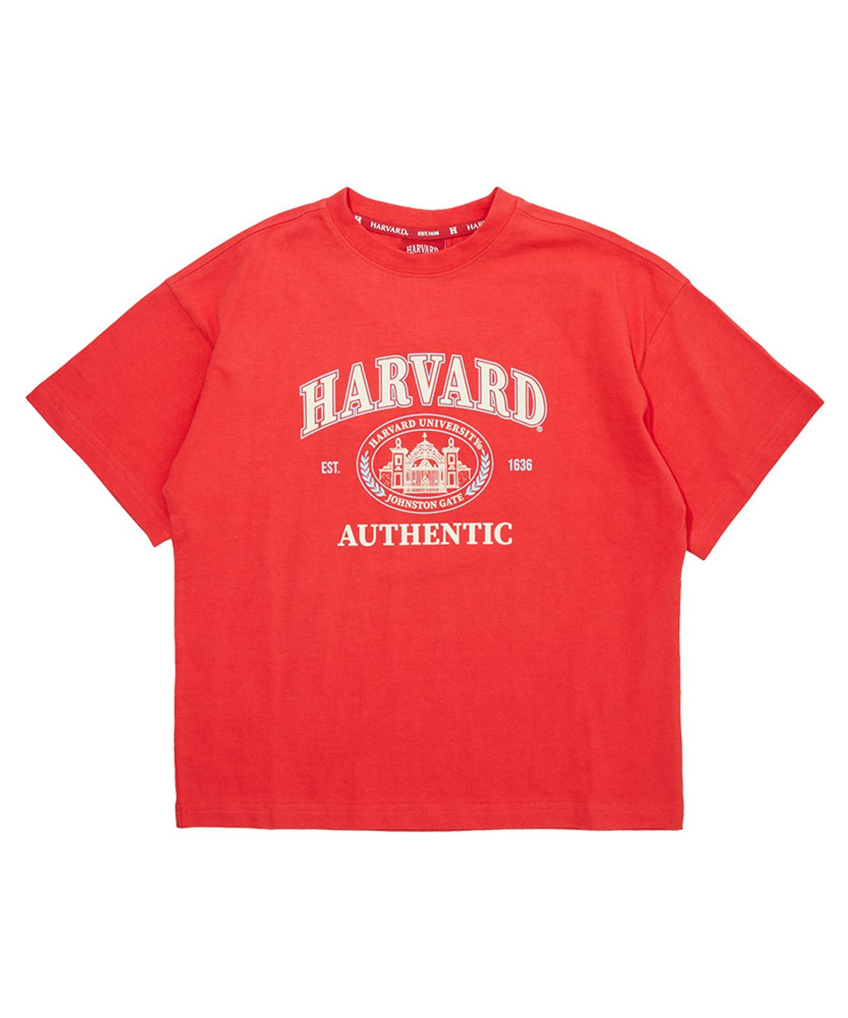 하버드 키즈(HARVARD KIDS) 하버드 아치 로고 반팔티 B6M006