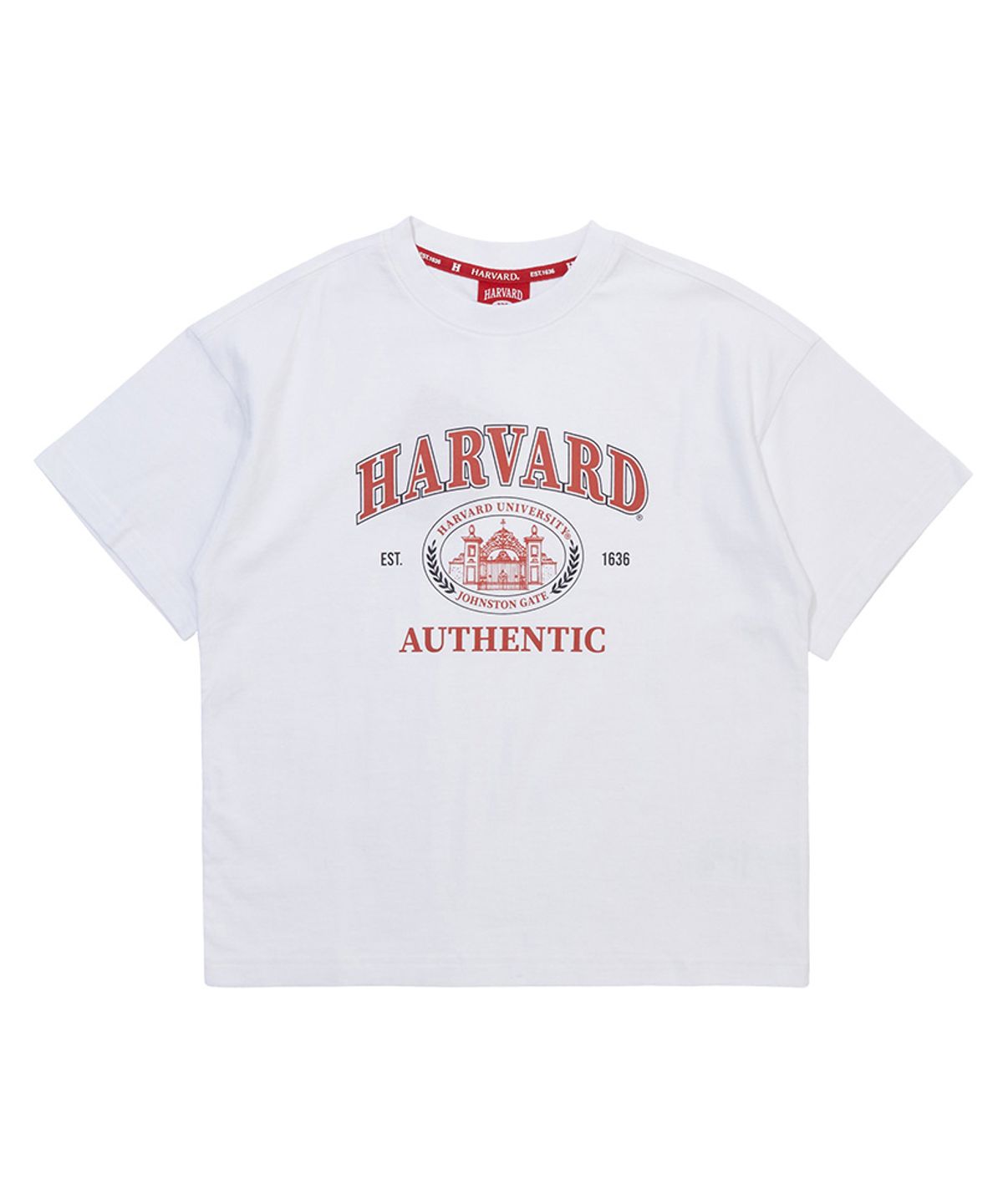 하버드 키즈(HARVARD KIDS) 하버드 아치 로고 반팔티 B6M006