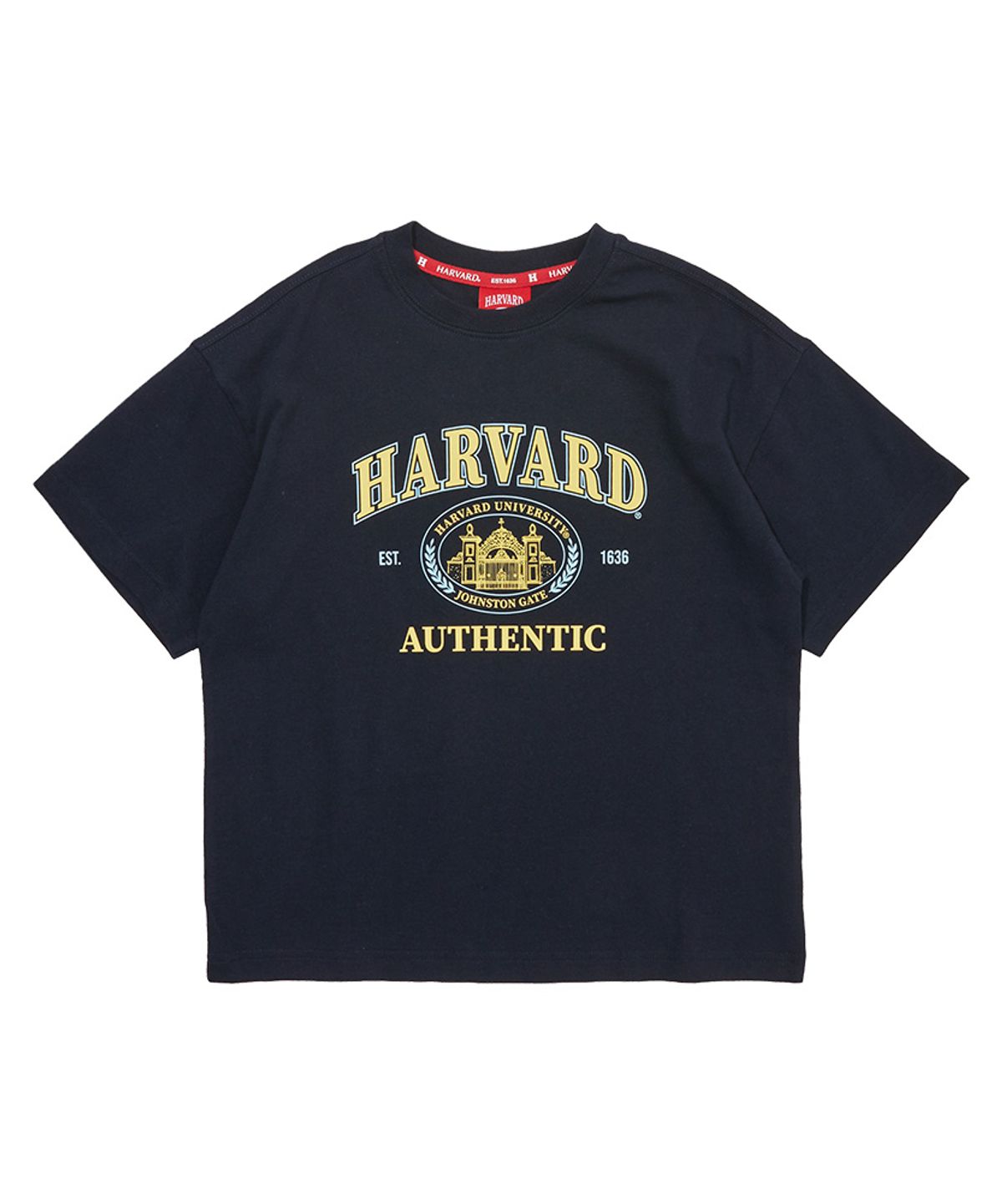하버드 키즈(HARVARD KIDS) 하버드 아치 로고 반팔티 B6M006