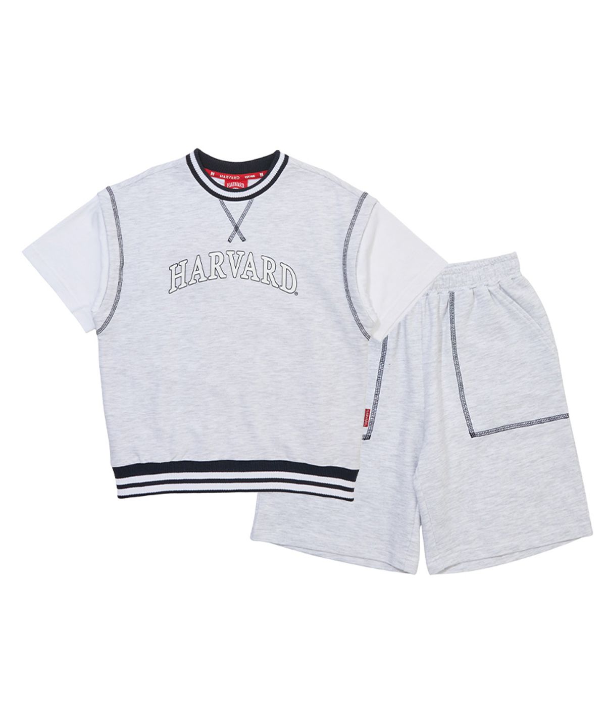 하버드 키즈(HARVARD KIDS) 아치로고 레이어드 셋업 B6M007