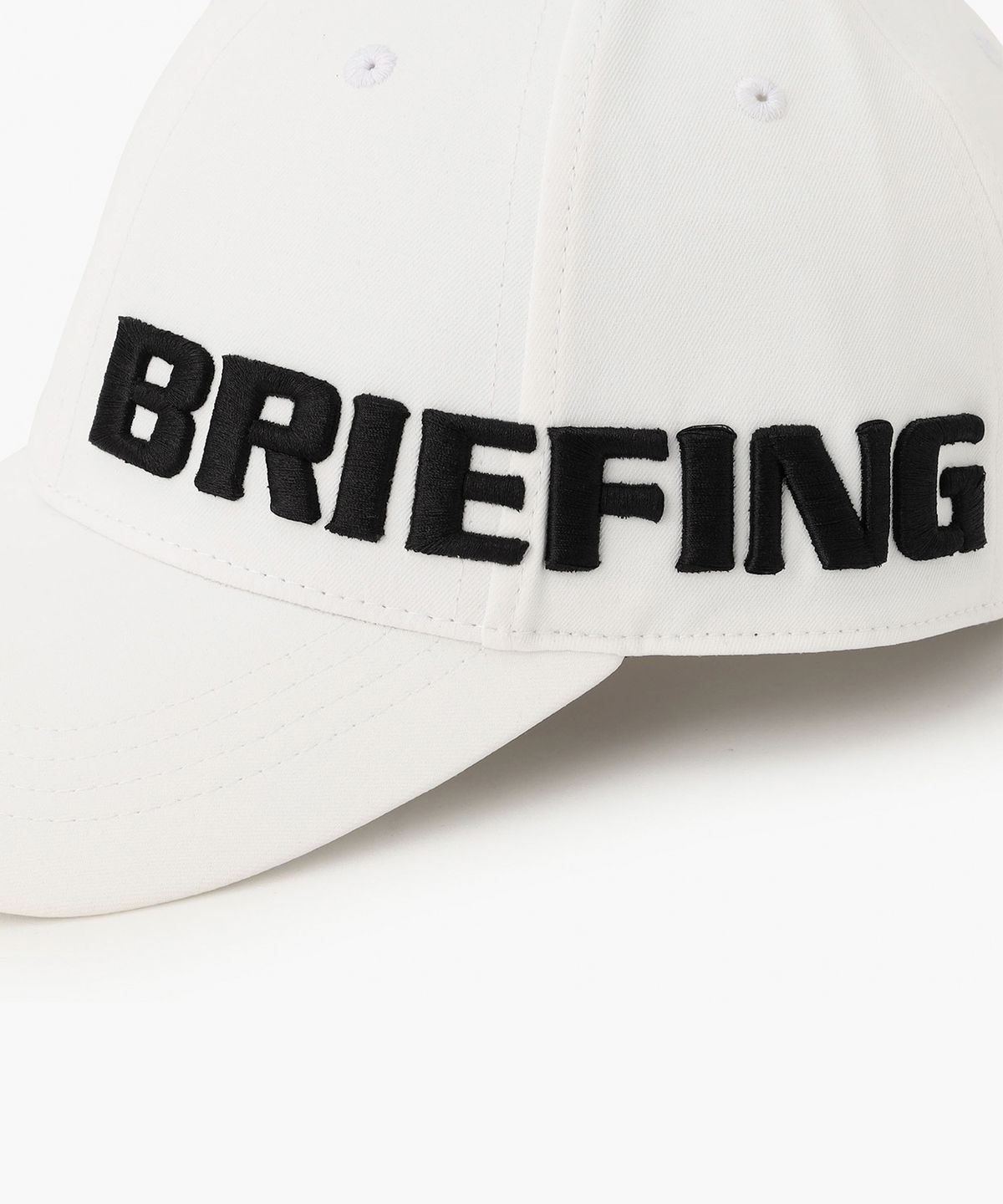 브리핑 골프(BRIEFING GOLF) MS 라운드 로고 캡_화이트