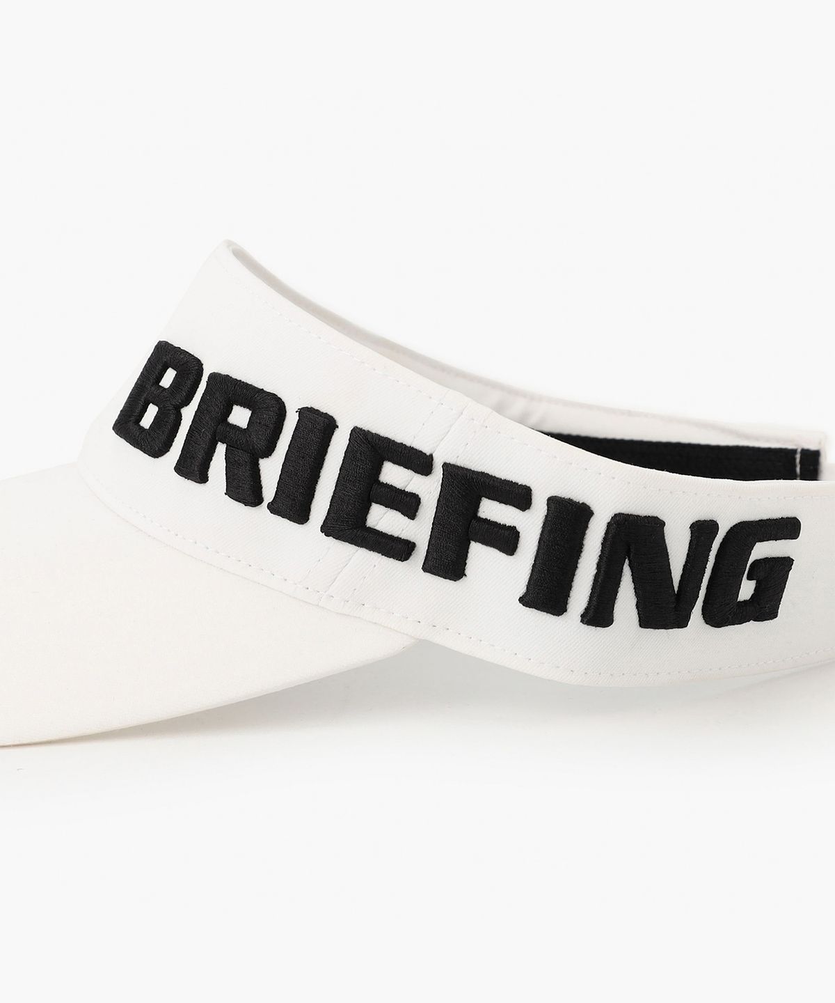 브리핑 골프(BRIEFING GOLF) MS 라운드 로고 바이저_화이트