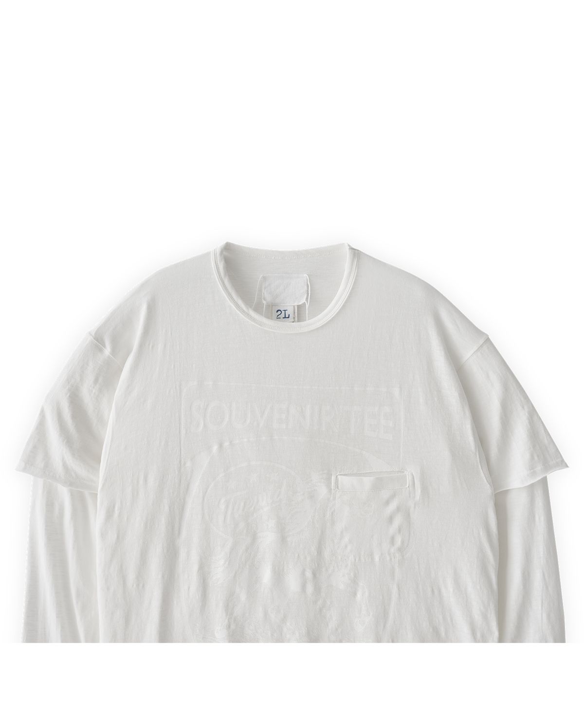 투위드(TUEWID) Pocket longsleeve souvenir tee / col white