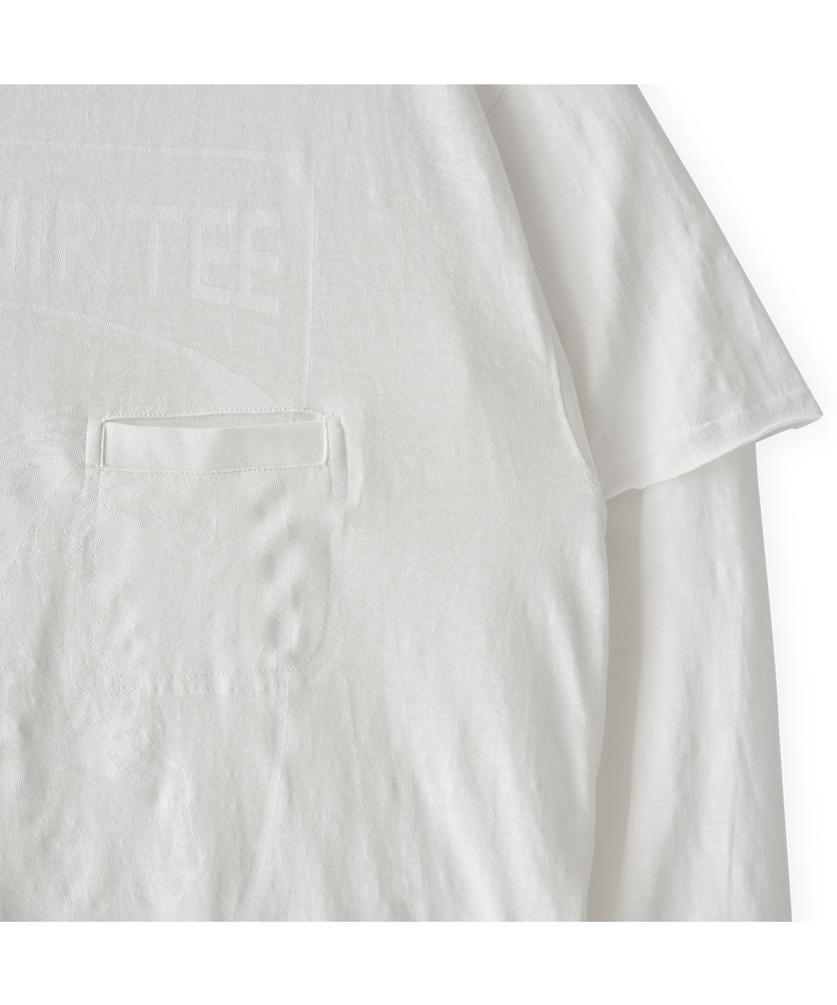 투위드(TUEWID) Pocket longsleeve souvenir tee / col white