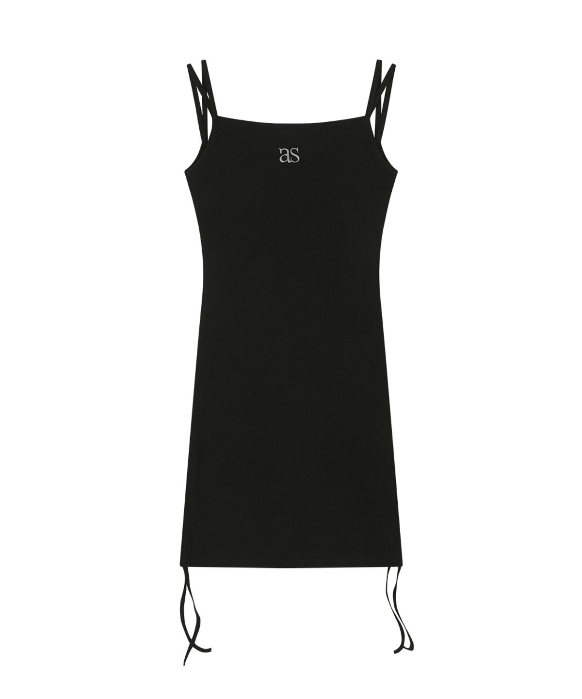 애즈온(ASON) LAYER SHIRRING DRESS / BLACK