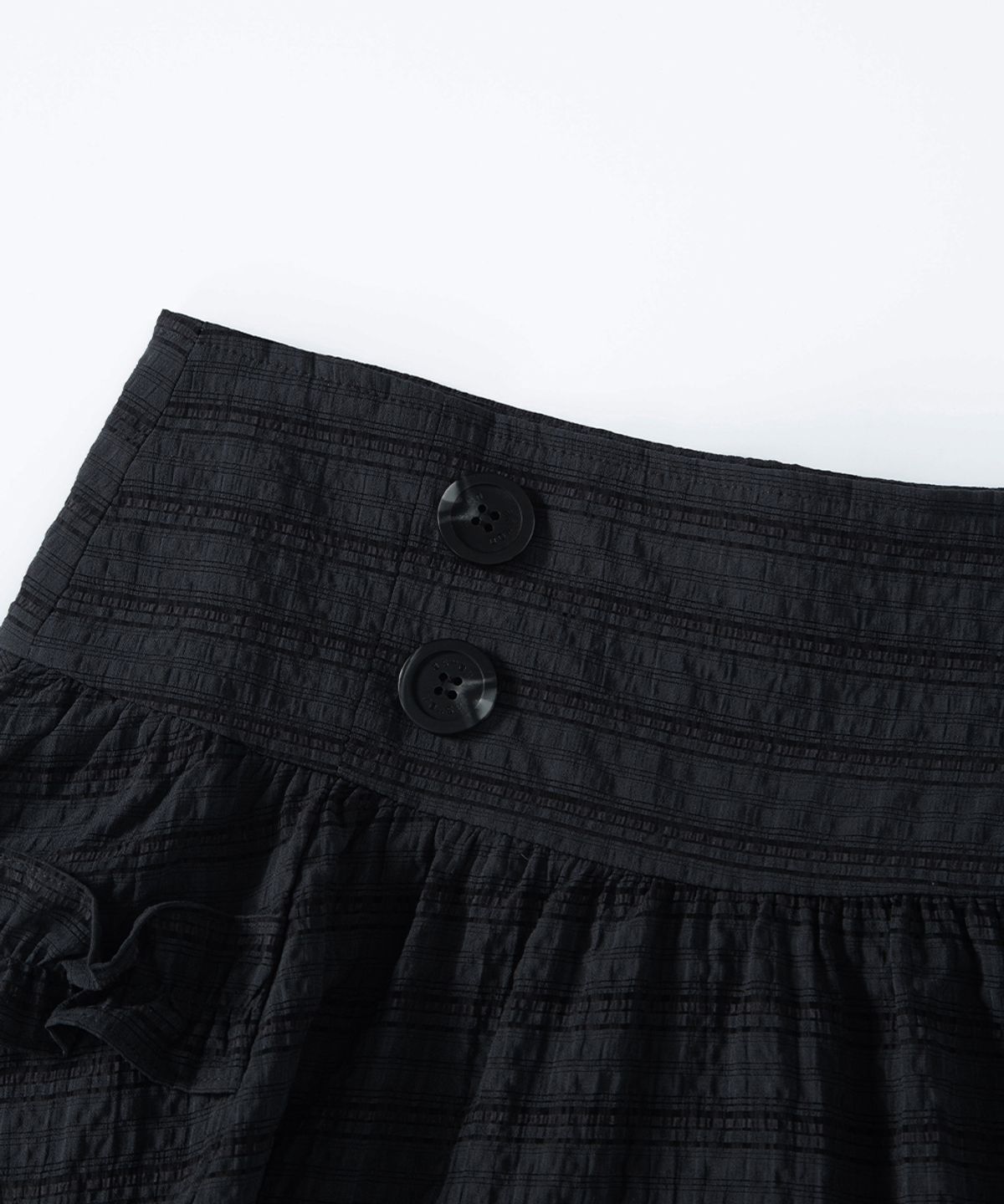 애즈온(ASON) BERRY FRILL SKIRT / CHARCOAL