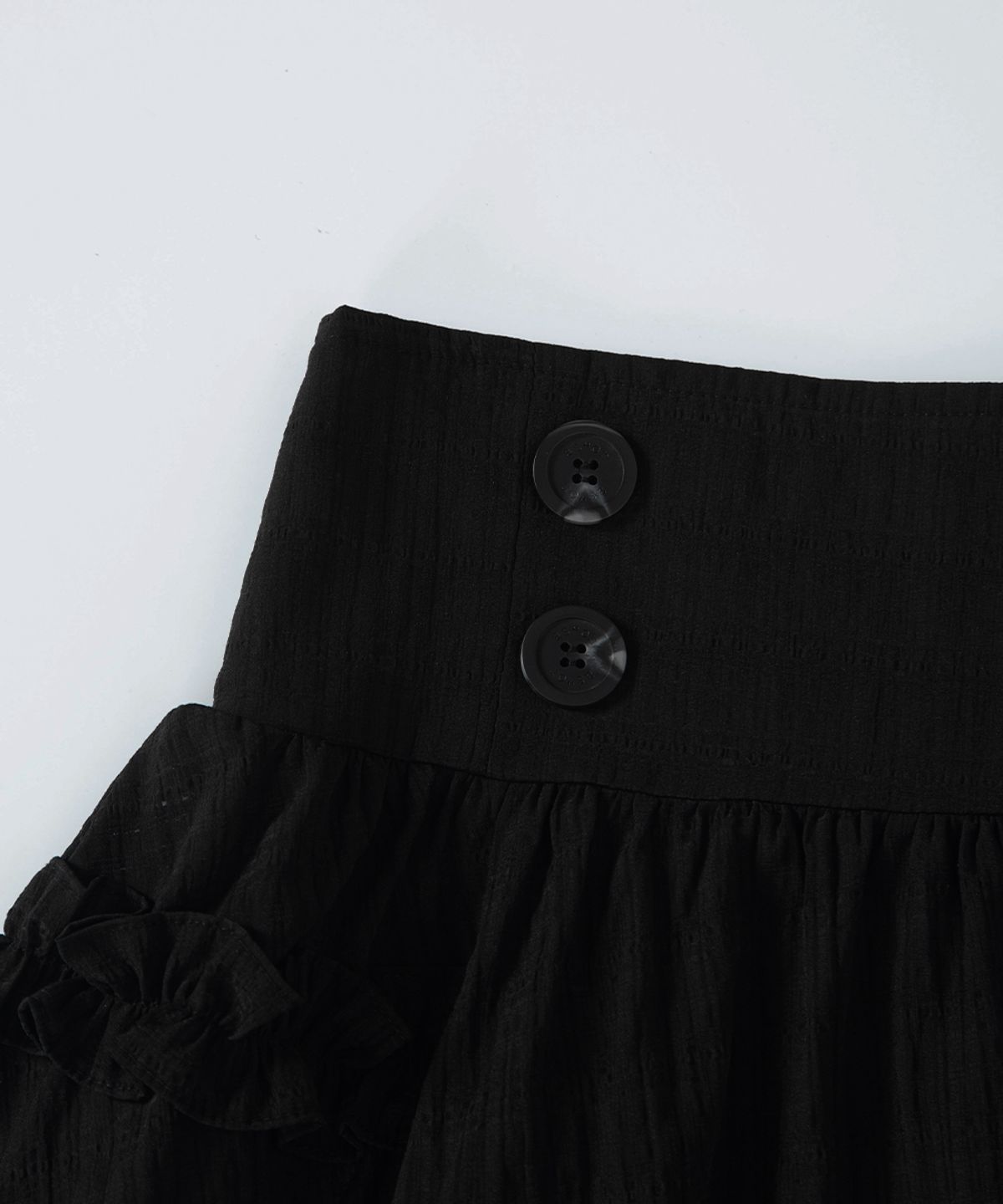 애즈온(ASON) BERRY FRILL SKIRT / BLACK