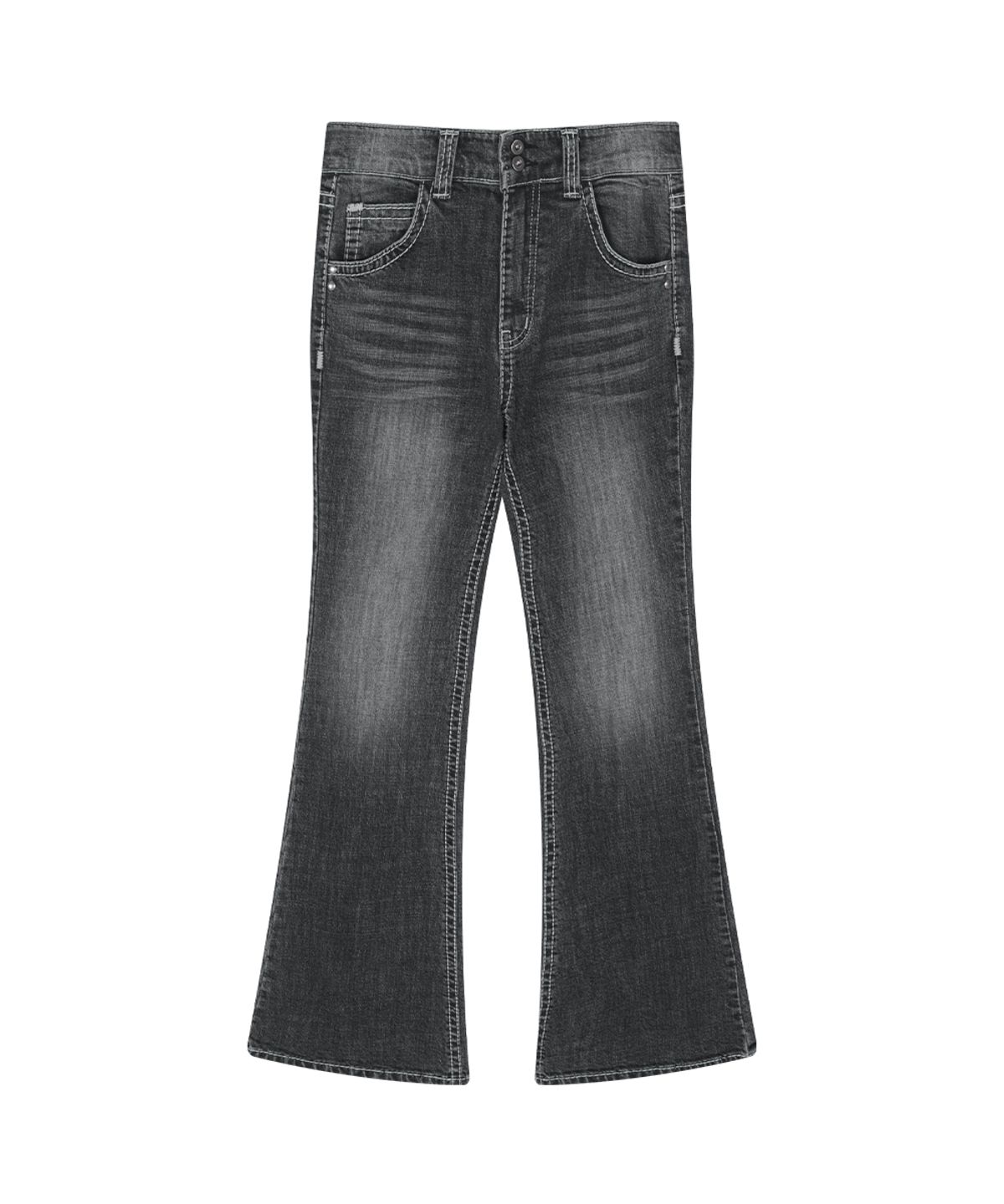 애즈온(ASON) LOE BOOTCUT PANTS / WASHED BLACK