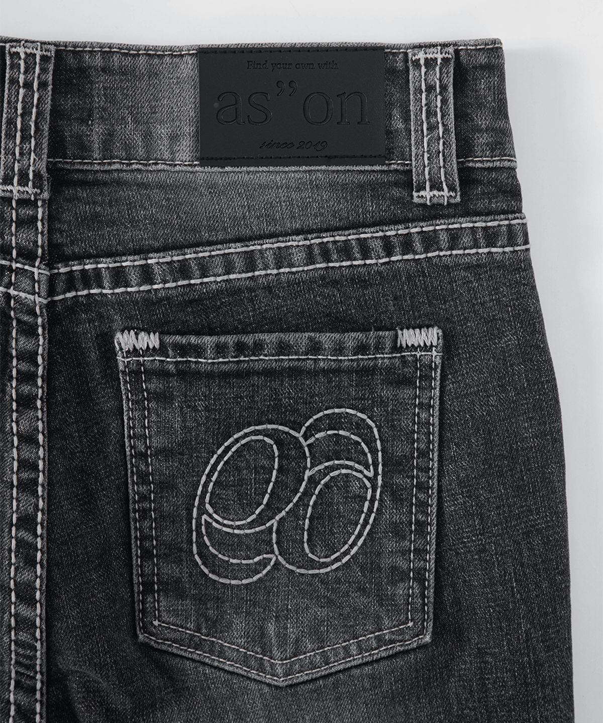 애즈온(ASON) LOE BOOTCUT PANTS / WASHED BLACK