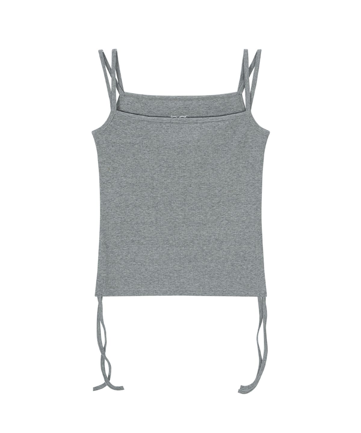 애즈온(ASON) LAYER SHIRRING SLEEVELESS / GRAY