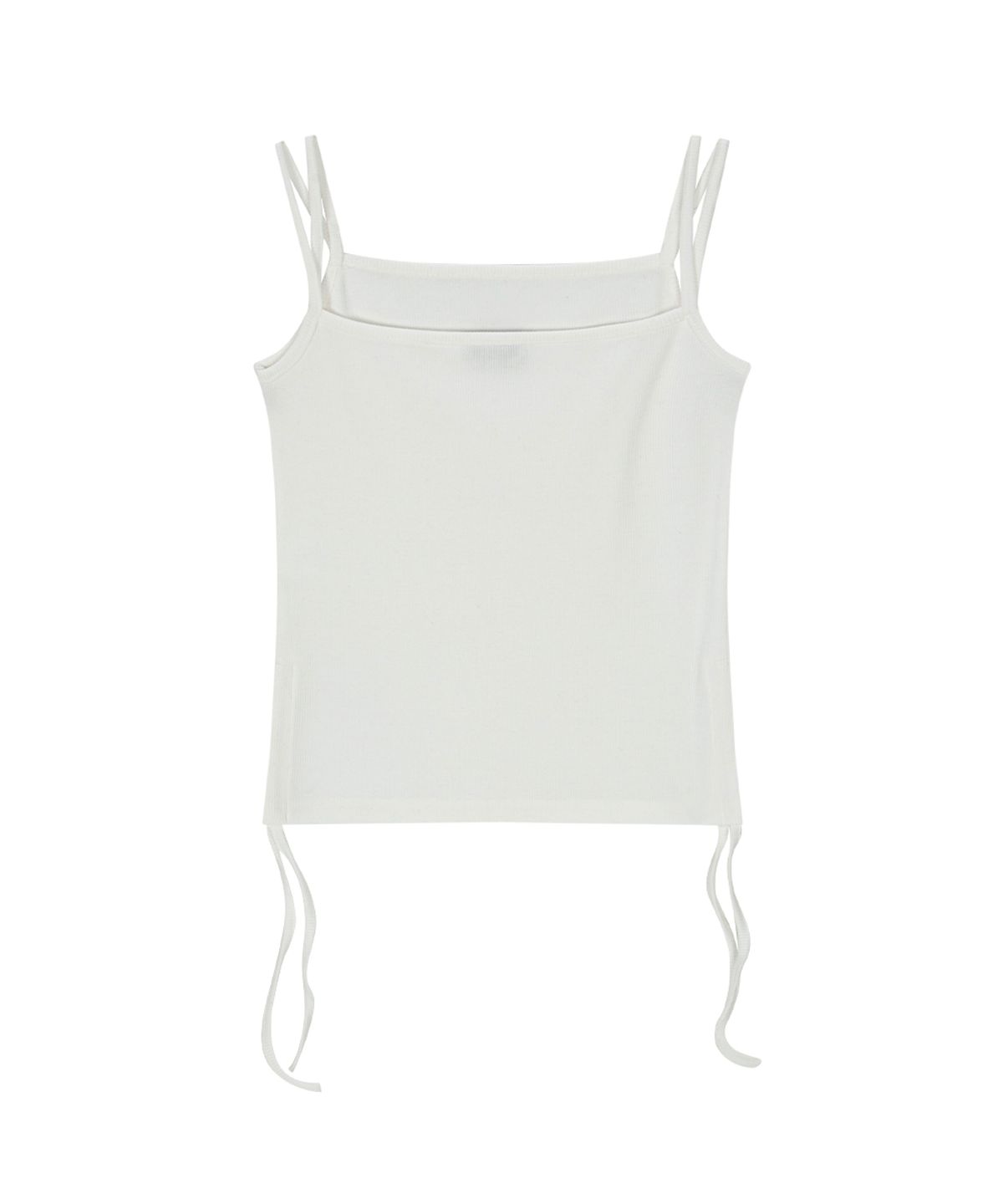 애즈온(ASON) LAYER SHIRRING SLEEVELESS / WHITE
