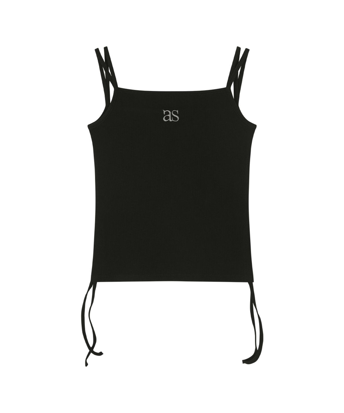 애즈온(ASON) LAYER SHIRRING SLEEVELESS / BLACK