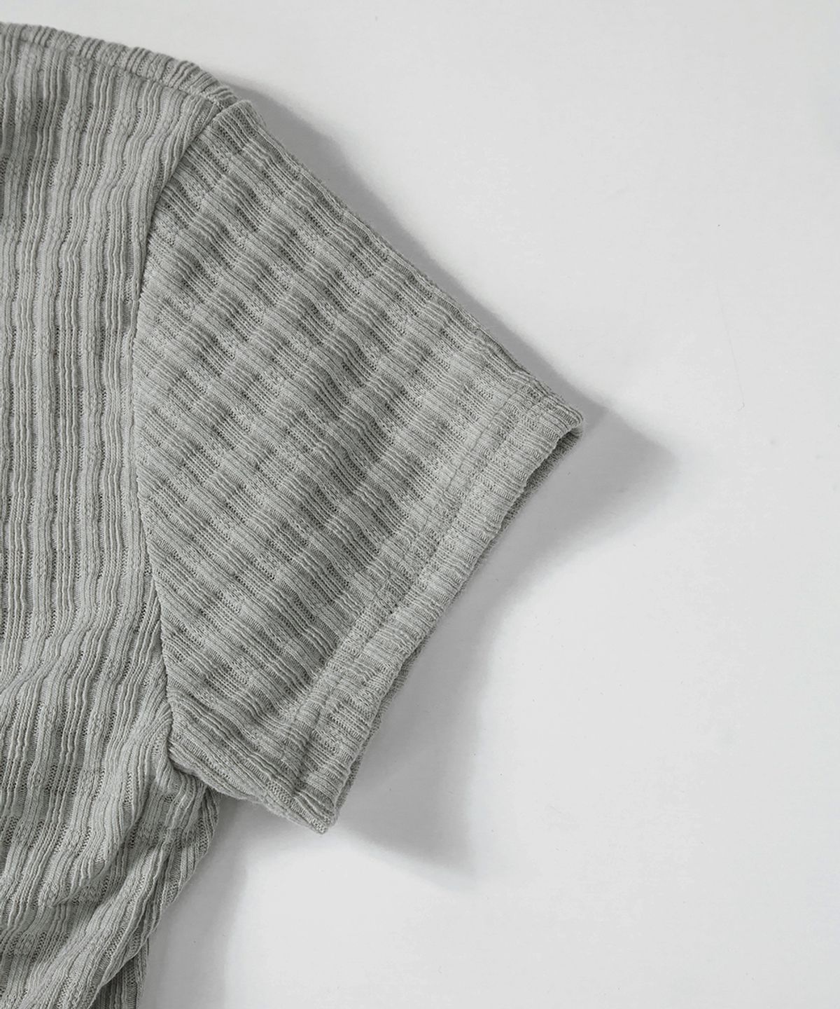애즈온(ASON) SOFT SHIRRING TEE / GRAY