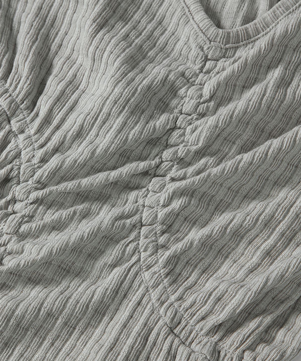 애즈온(ASON) SOFT SHIRRING TEE / GRAY
