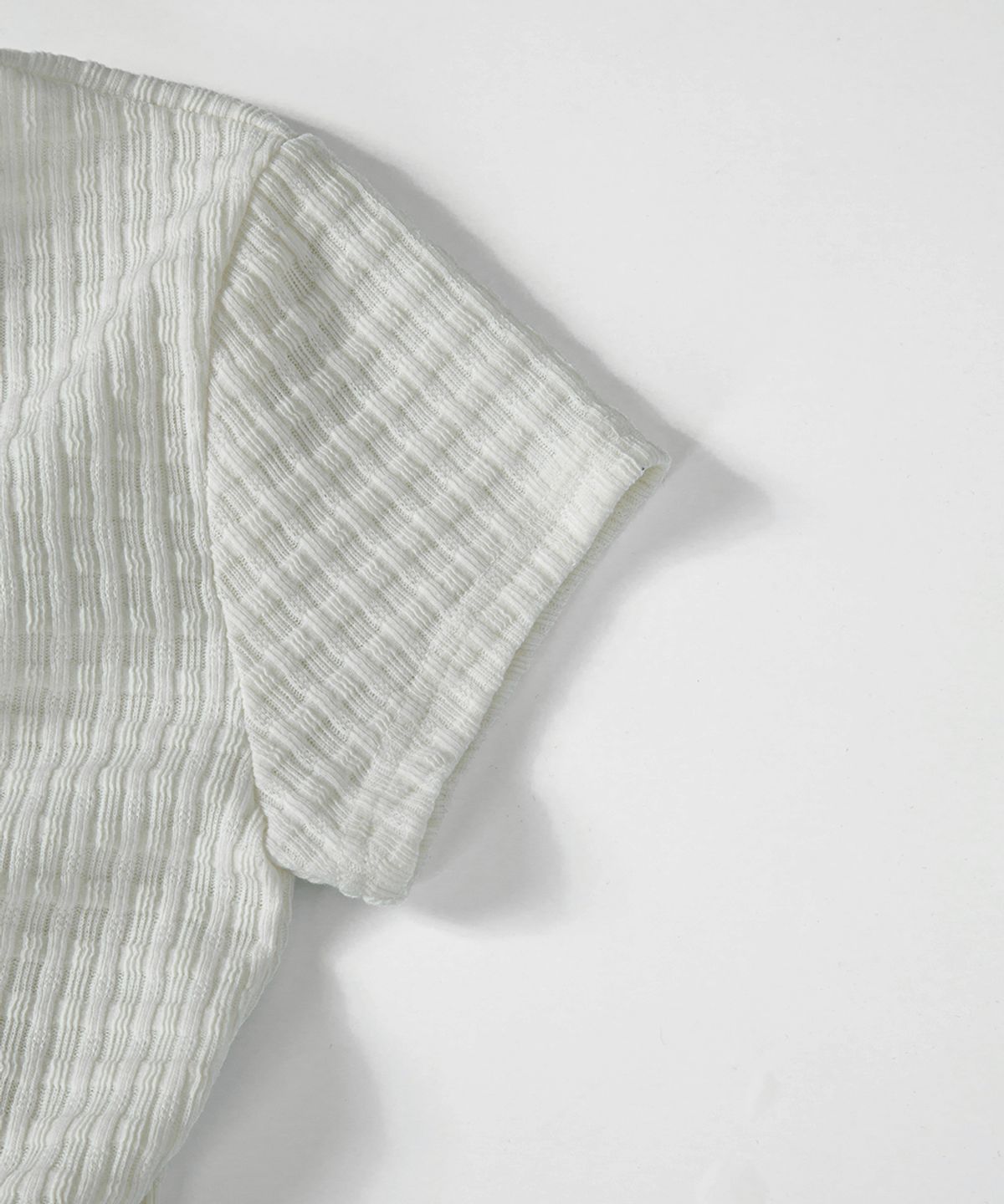애즈온(ASON) SOFT SHIRRING TEE / IVORY