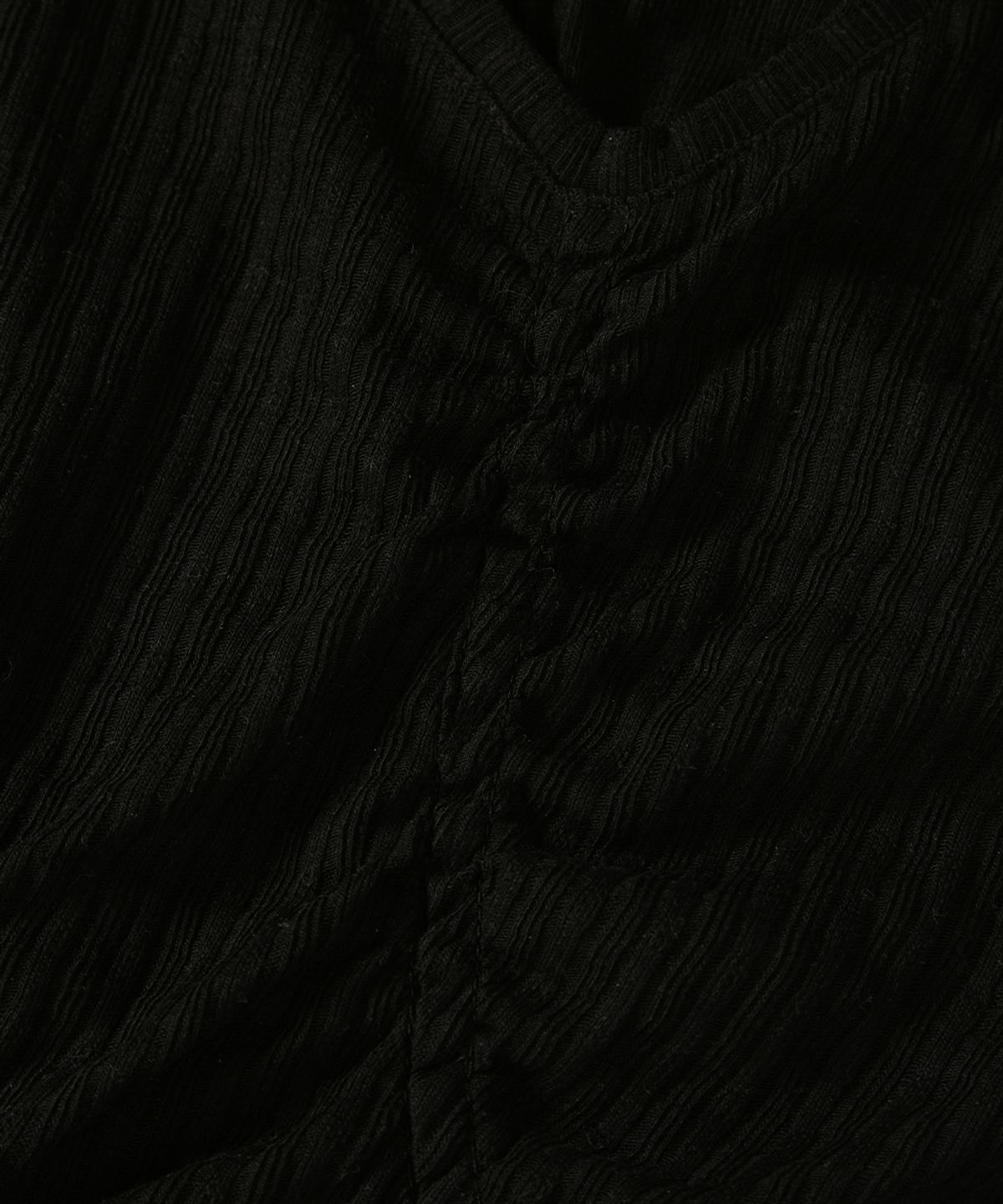 애즈온(ASON) SOFT SHIRRING TEE / BLACK