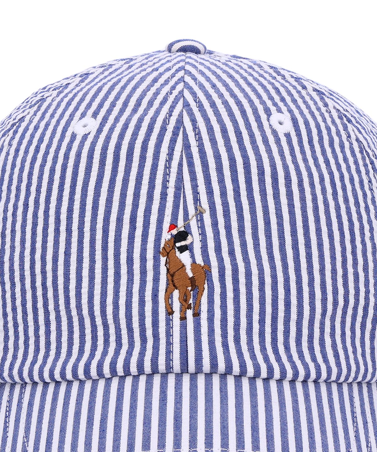 폴로 랄프 로렌(POLO RALPH LAUREN) 시어서커 볼 캡-블루